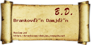 Brankován Damján névjegykártya